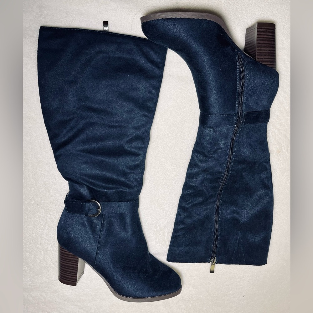 Blue Knee women’s peeps‎ toe boots , Heels Sz 6